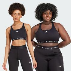 Rückansicht von adidas TECHFIT Medium-Support Sport-BH Sport-BH Damen Black