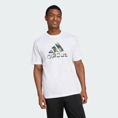 Rückansicht von adidas Camo Badge of Sport Graphic T-Shirt T-Shirt Herren White