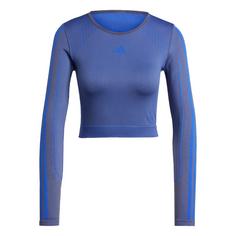 adidas Knit Longsleeve T-Shirt Damen Shadow Navy / Semi Lucid Blue