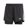 adidas Pacer 3-Streifen Training Woven Shorts Funktionsshorts Damen - Black