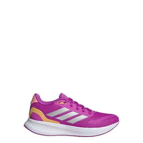 Rückansicht von adidas Runfalcon 5 Schuh Laufschuhe Kinder Purple Burst / Silver Metallic / Semi Spark