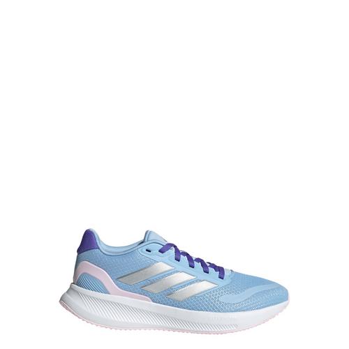 Rückansicht von adidas Runfalcon 5 Kids Schuh Laufschuhe Kinder Glow Blue / Silver Metallic / Clear Pink