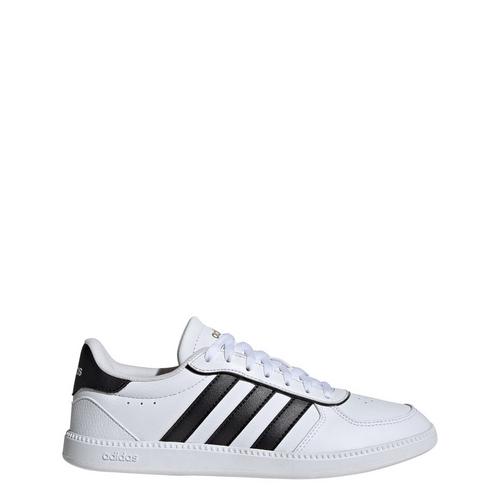 Rückansicht von adidas Breaknet Sleek Schuh Sneaker Damen Cloud White / Core Black / Gold Metallic