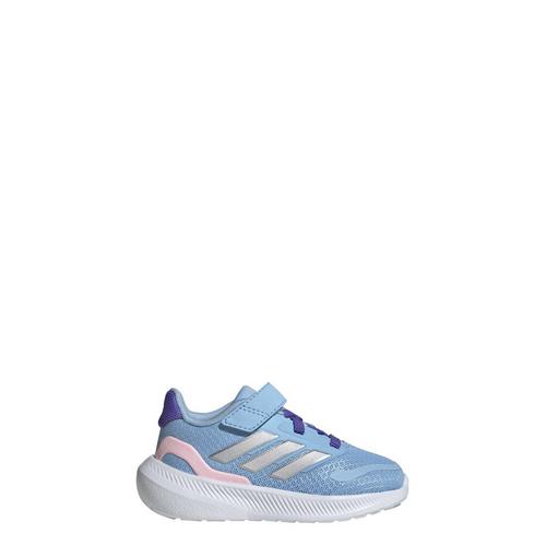 Rückansicht von adidas Runfalcon 5 Kids Schuh Laufschuhe Kinder Glow Blue / Silver Metallic / Clear Pink