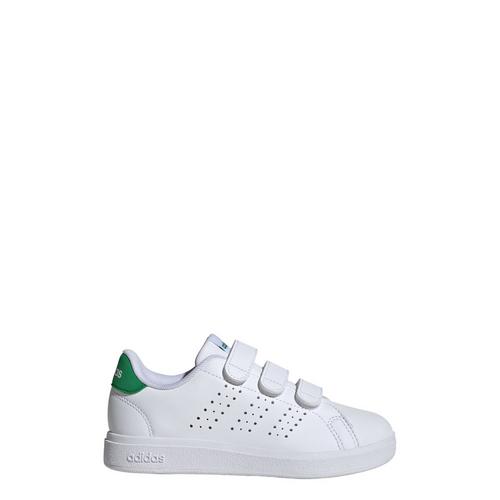 Rückansicht von adidas Advantage Base 2.0 Kids Schuh Sneaker Kinder Cloud White / Cloud White / Green