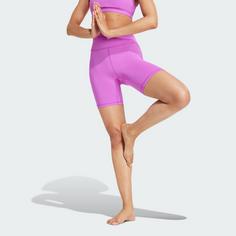 Rückansicht von adidas All Me Essentials 7-Inch kurze Leggings Tights Damen Purple Burst