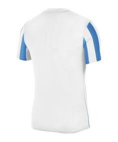 Rückansicht von Nike Division IV Striped Trikot kurzarm Fußballtrikot Herren weissblauschwarz