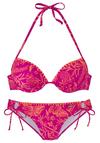 VENICE BEACH Push-Up-Bikini Bikini Set Damen - orange-pink bedruckt
