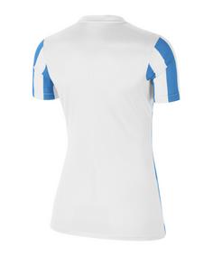 Rückansicht von Nike Division IV Striped Trikot kurzarm Damen Fußballtrikot Damen weissschwarzblau