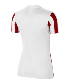 Rückansicht von Nike Division IV Striped Trikot kurzarm Damen Fußballtrikot Damen weissrotschwarz