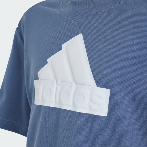 Rückansicht von adidas Future Icons Logo Piqué T-Shirt T-Shirt Kinder Preloved Ink / Halo Blue