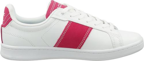 Rückansicht von Lacoste Sneaker Sneaker Damen Weiß/Pink