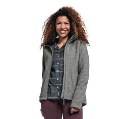 Rückansicht von Schöffel Fleece Hoody Lakefield L Fleecejacke Damen sharkskin