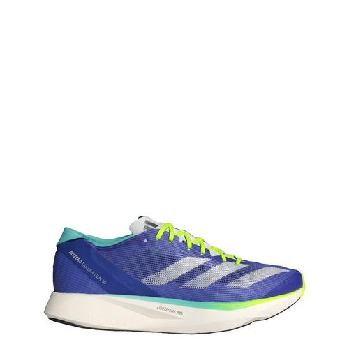 Rückansicht von adidas Adizero Takumi Sen 10 Laufschuh Laufschuhe Damen Cobalt Blue / Zero Metalic / Lucid Lemon