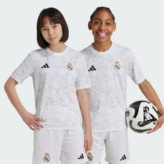 Rückansicht von adidas Real Madrid Kids Pre-Match Shirt Fußballtrikot Kinder White / Clear Grey