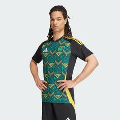 Rückansicht von adidas Jamaika 24 Auswärtstrikot Fußballtrikot Herren Black