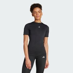 Rückansicht von adidas TECHFIT Training T-Shirt Funktionsshirt Damen Black