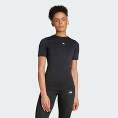 Rückansicht von adidas TECHFIT Training T-Shirt T-Shirt Damen Black