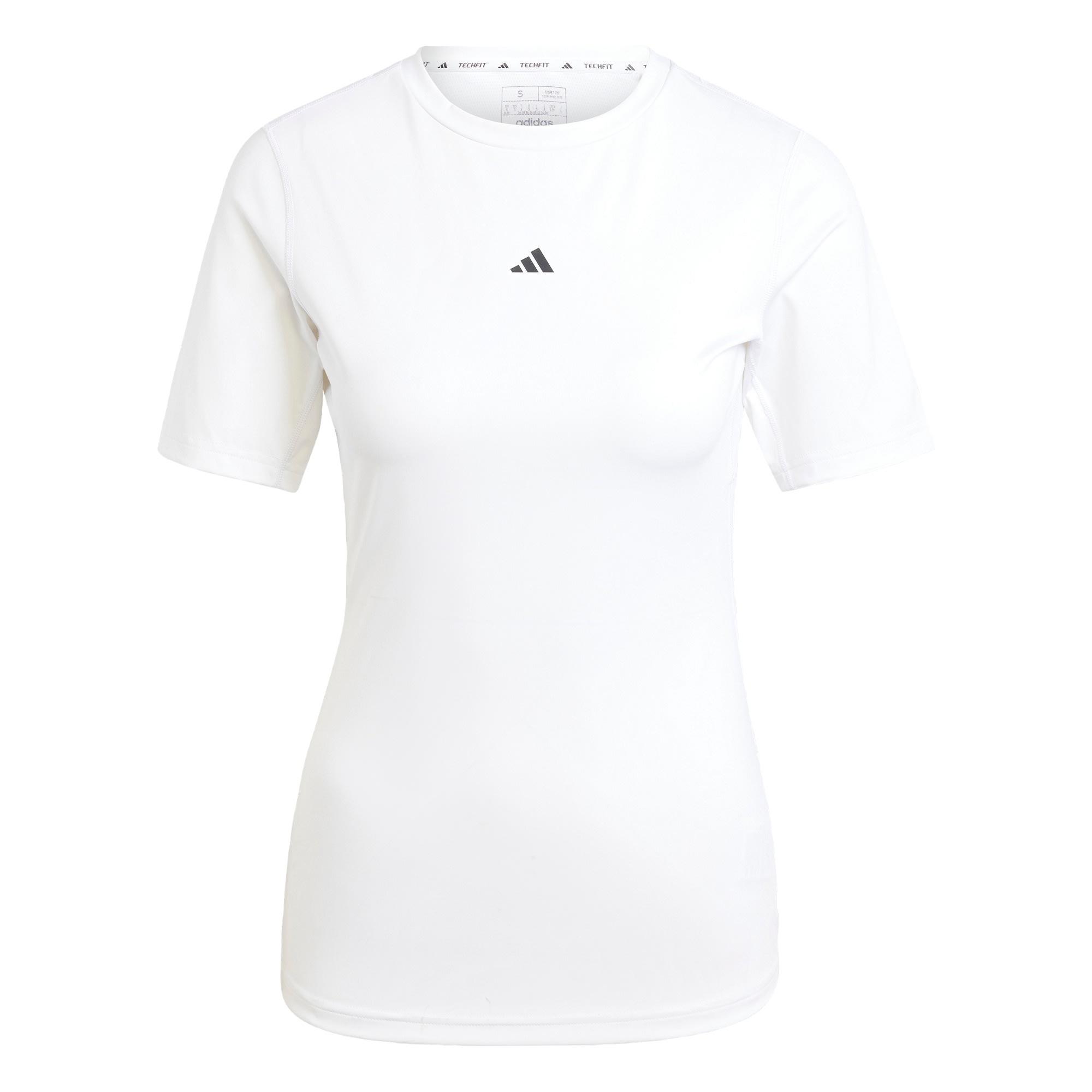 Adidas TECHFIT Training T Shirt Funktionsshirt Damen White im Online Shop von SportScheck kaufen