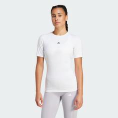 Rückansicht von adidas TECHFIT Training T-Shirt T-Shirt Damen White