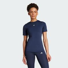 Rückansicht von adidas TECHFIT Training T-Shirt Funktionsshirt Damen Legend Ink