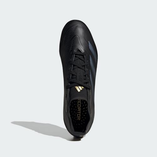 Rückansicht von adidas Predator League FG Fußballschuh Fußballschuhe Core Black / Carbon / Gold Metallic