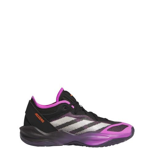 Rückansicht von adidas Adizero Select 2.0 Low Schuh Basketballschuhe Core Black / Purple Burst / Aurora Black
