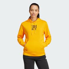 Rückansicht von adidas Real Madrid Doubleknit Hoodie Hoodie Damen Crew Orange