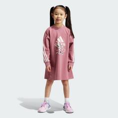 Rückansicht von adidas adidas Disney Minnie & Daisy Kleid Kleid Kinder Preloved Crimson / Sandy Pink Met. / Sandy Pink