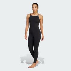 Rückansicht von adidas Yoga Einteiler Jumpsuit Damen Black