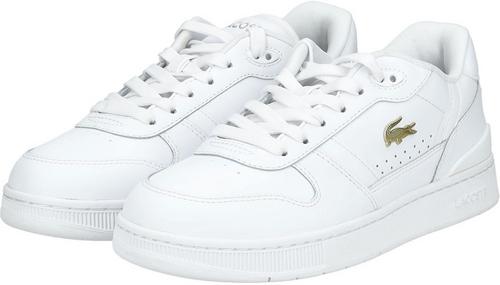 Rückansicht von Lacoste Sneaker Sneaker Damen Weiß/Gold