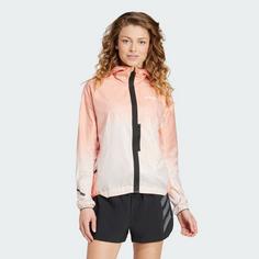 Rückansicht von adidas Terrex Xperior Light Windweave Jacke Trainingsjacke Damen Semi Impact Orange