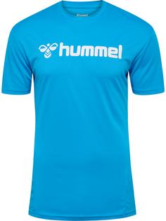 hummel hmlLOGO JERSEY S/S Funktionsshirt DIVA BLUE