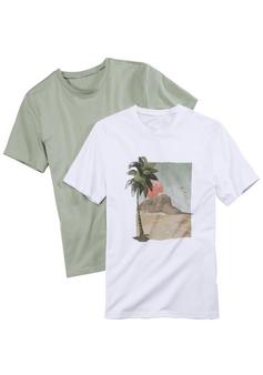 BEACH TIME T-Shirt T-Shirt Herren mint / bedruckt