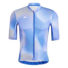 adidas Tempo 3-STREIFEN Nature Art Radtrikot Fahrradtrikot Herren Lucid Blue