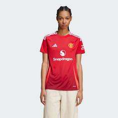 Rückansicht von adidas Manchester United 24/25 Heimtrikot Fußballtrikot Damen Mufc Red