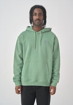 Rückansicht von Cleptomanicx Sketch Gull Hoodie Herren Comfrey Green