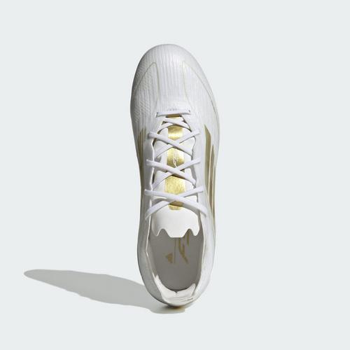 Rückansicht von adidas F50 Pro Kids FG Fußballschuh Fußballschuhe Kinder Cloud White / Gold Metallic / Cloud White