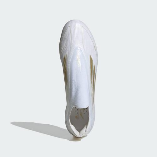 Rückansicht von adidas F50 Elite Laceless FG Fußballschuh Fußballschuhe Cloud White / Gold Metallic / Cloud White