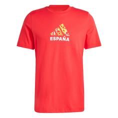 adidas Spanien Fußball Fan Graphic T-Shirt Fanshirt Herren Ray Red