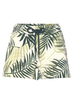 Lascana Sweatshorts Sweatshorts Damen grün gemustert