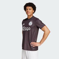 Rückansicht von adidas Ajax Pre-Match Shirt Fußballtrikot Herren Black