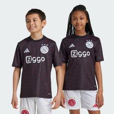Rückansicht von adidas Ajax Kids Pre-Match Shirt Fußballtrikot Kinder Black