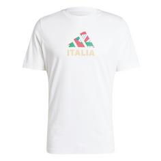 adidas Italien Fußball Fan Graphic T-Shirt Fanshirt Herren White