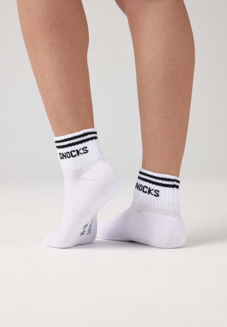 Snocks Snocks Retro Sneaker Socken aus Bio-Baumwolle Socken - Schwarz-Wei&szlig; (Streifen) - 1 | SportScheck