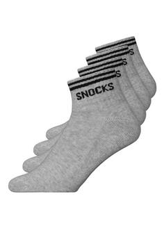 Snocks Retro Sneaker Socken aus Bio-Baumwolle Socken Grau (Streifen)