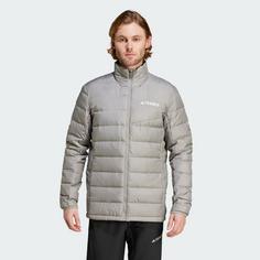 Rückansicht von adidas Terrex Multi Light Daunenjacke Outdoorjacke Herren Charcoal Solid Grey