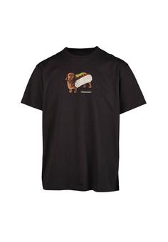 Cleptomanicx Hot Dog Printshirt Herren Black