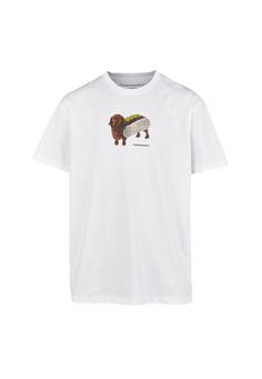 Cleptomanicx Hot Dog Printshirt Herren White