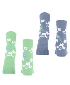Rückansicht von ESPRIT Spring Flowers  2-Pack Freizeitsocken Damen sortiment (0060)